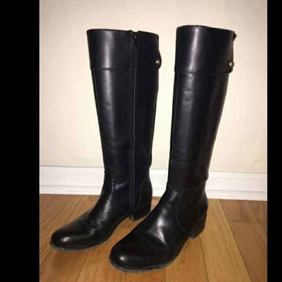 Banana Republic Sleek Black Riding Boots - Picture 3 of 7